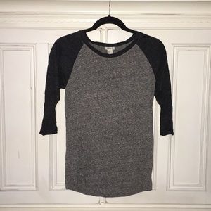 Two tone baseball tee